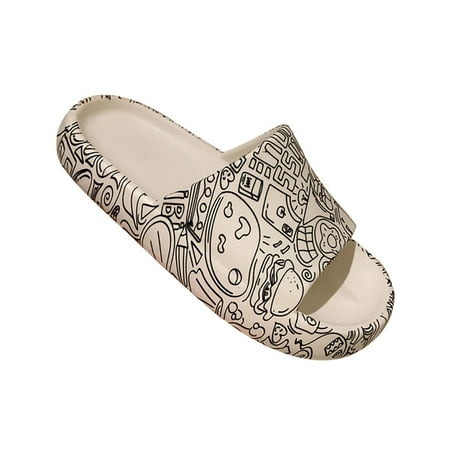 

JINMGG Sandals for Women Plus Clearance Summer Flip Flops Sandals Women Men with Comfortable Indoor and Outdoor Sandals Flat Sports Slippers White 40-41