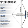 thumbnail image 3 of 60" Black Hunter Archery Takedown Recurve Bow for Adults 5 Color Choice Recurve Bow Set 20-60lbs Solid Wood Bow Riser Bow and Arrow Adult for Hunting Archery Bow LH RH, 3 of 7