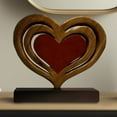 thumbnail image 3 of Decozen Home Decor Wooden Heart Sculpture – Gifts for Mom on Mother’s Day or Birthday – Heart-Shaped Acacia Wood Figurine Decor, Perfect for Home, Office, or Tabletop Display, 3 of 8