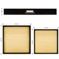 thumbnail image 2 of 2PK Rattan Decorative Trays Rectangular Serving Trays Tabletop Trays with Handle, 2 of 6