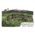 thumbnail image 4 of Asheville, North Carolina, Line Drawing (19x27 inches, Premium 500 Piece Jigsaw Puzzle for Adults and Family, Made in USA), 4 of 4
