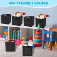 thumbnail image 5 of 12 Pcs Cube Storage Bin 11'' Collapsible Storage Cubes for Classroom Foldable Cube Storage Organizer Bins Fabric Bins Storage Basket Fabric Cubby Boxes for Shelf(Black), 5 of 14