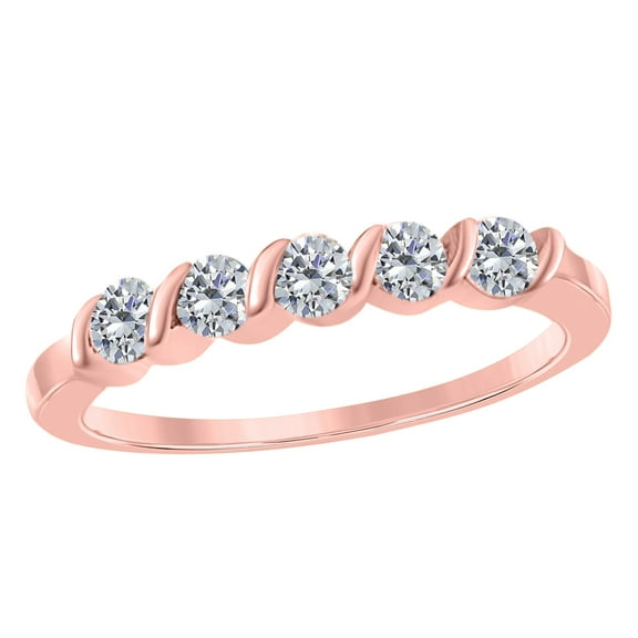 Aonejewelry 0.50Ct Ctw Diamond Engagement Wedding Band In 14K Solid Rose Gold
