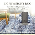 thumbnail image 7 of FairOnly 8'x10'Vintage Distressed Floral Printed Area Rug for Living Room Non Slip Soft Indoor Floor Rugs Ultra Thin Big Carpet for Family Room，Blue, 7 of 7