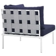 thumbnail image 5 of Modway Fauteuil d'Angle de Patio Extérieur en Aluminium et Tissu, Blanc/marine, 5 of 5