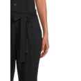 thumbnail image 4 of Time and Tru Women's Short Sleeve Knit Jumpsuit with Belt, 4 of 5