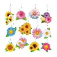 thumbnail image 1 of 24 flores colgantes, guirnaldas en espiral para decoración de paredes o techos, ideales para cumpleaños, bodas y otras fiestas., 1 of 8