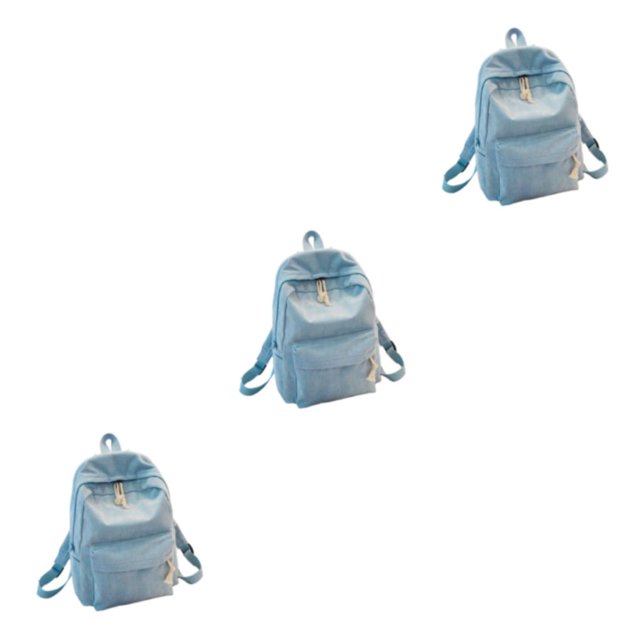 Guardoinrt Travel In Comfort With Lightweight And Durable Backpack Sturdy And Durable School Backpack Spacious light blue 3Set