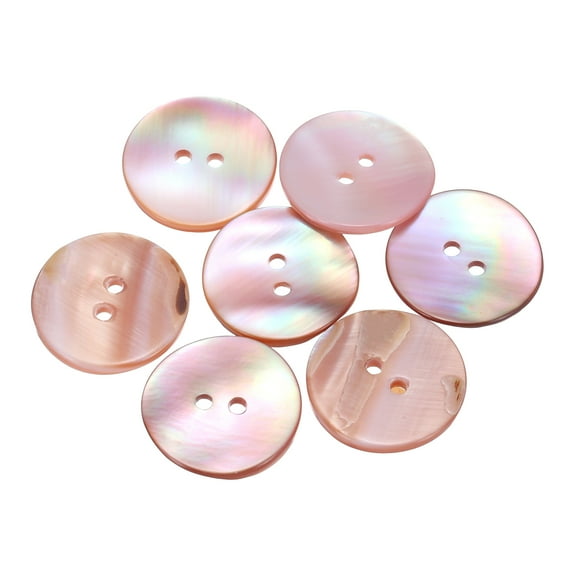 7Pcs Natural Pearl Shell Button, 20mm 2 Hole Mother of Sewing Button for Shirt Clothes Coats Suits Jacket Jeans Skirts Sewing Craft DIY Decoration, Purple