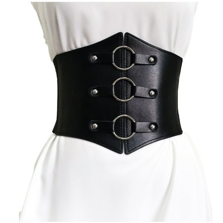 YWDJ Plus Size Corset Top Women Solid Color Wrap Waist Belt Slimming Body Shaper Waist Trainer Shapeware Black Free