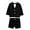 Black, variant on Boys Linen Child 2 Pieces Suit Blazer+Shorts Wedding Party Set Kids Spring Summer Clothes Set Child Performance Graduation Sandbeach