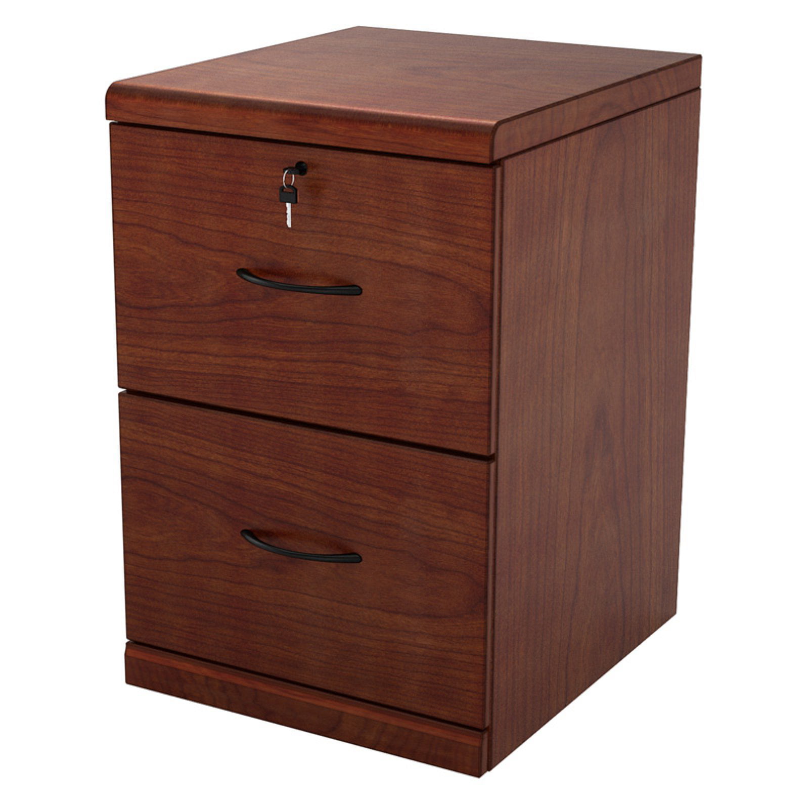 2 Drawer Vertical Wood Lockable Filing Cabinet