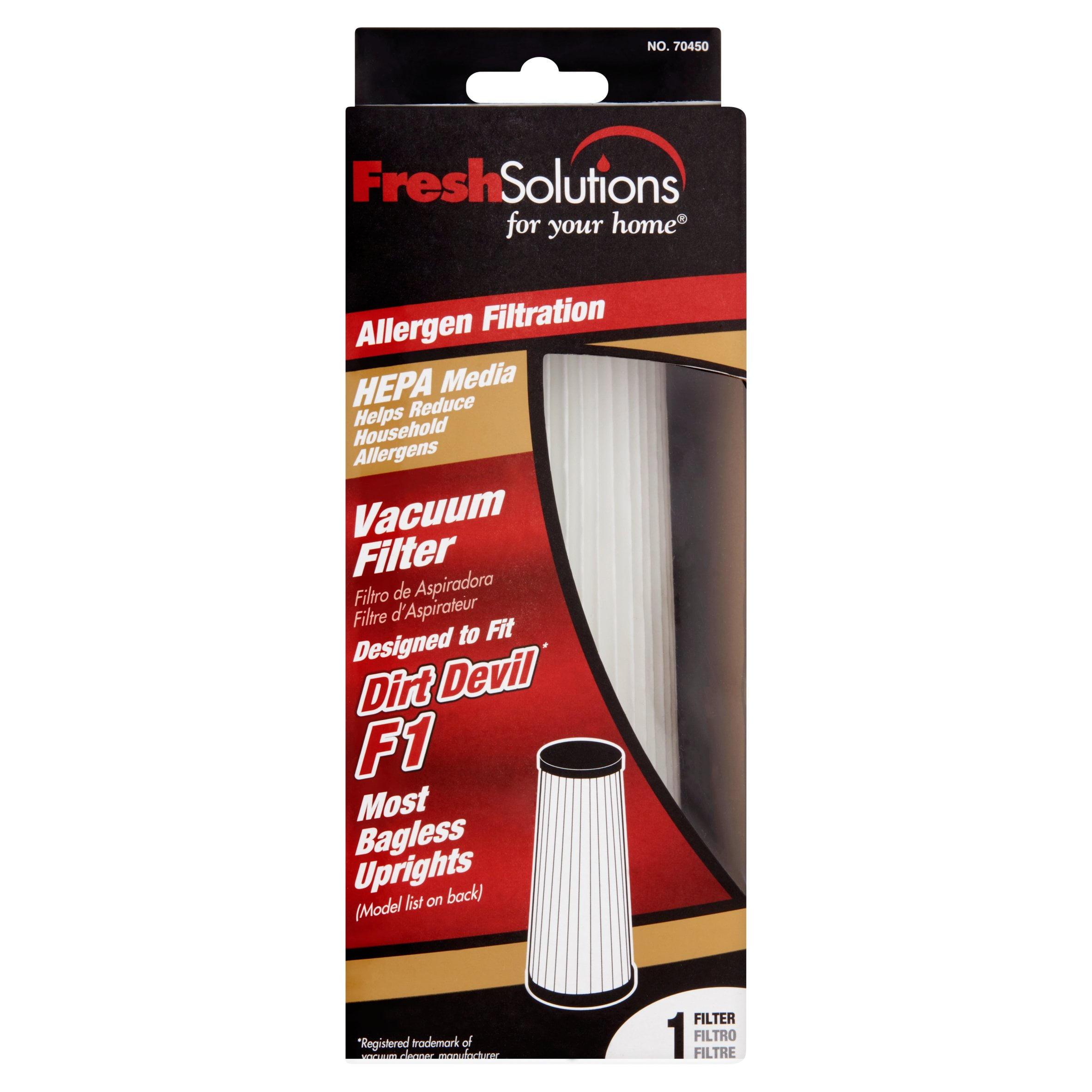 Fresh Solutions 70450 Replacement Filter for DirtDevil F-1 Hepa Filter 