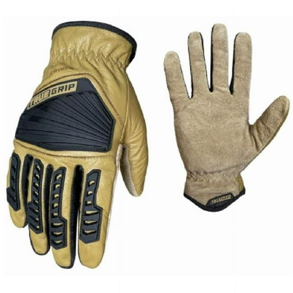 True Grip 98872-23 Leather Hybrid Impact Gloves, Men's L - Quantity 1