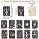 thumbnail image 2 of 20 amuletos de tarot de 10 estilos, amuleto de la suerte, esmaltado, gótico, mágico, de oro negro., 2 of 6