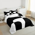 thumbnail image 3 of Homewish White Black Bedding Comforter Set,Modern Asbtract Geometric Twin Comforter Sets,Minimalist Style Bedding Set For Men Women,Super Cozy Room Decor,2 Pieces, 3 of 8