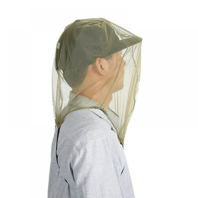 Fishing Hat Head Net Hat Safari Hat Sun Hat Bucket Hat with Hidden Net Mesh Breathable Dustproof Mosquito Insect Hat