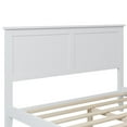 thumbnail image 3 of Modern White Solid Wood Full Platform Bed, 3 of 7