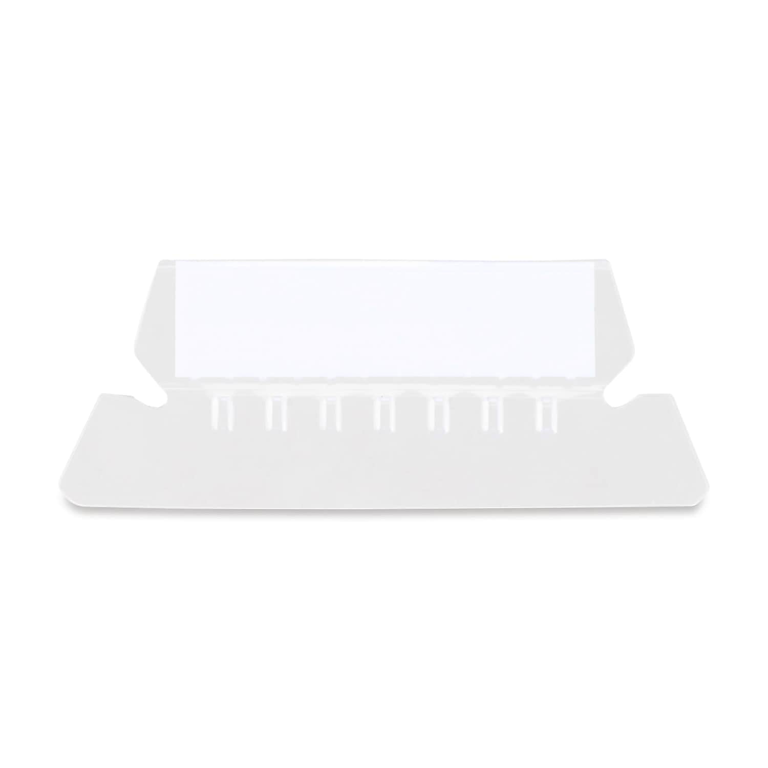 Staples Plastic Tabs 2' x 5/8' Clear 50/Pack (10987/380435)