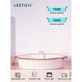 thumbnail image 2 of LEETOYI Ceramic Small Oval Au Gratin Pans,Set of 2 Baking Dish Set for 1 or 2 person servings, Bakeware with Double Handle for Kitchen and Home (White/Brown), 2 of 8