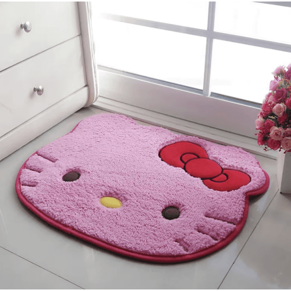 Cute Hello Kitty Bathroom Carpet Water Absorbing Mat Anti Slip Doormat Floor Mat Home Decoration