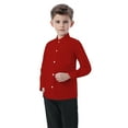 thumbnail image 6 of NAISIBABY Boys Girls School Uniform Shirt, Long Sleeve Solid Color Button Down Casual Tops Wine 2-3T, 6 of 6