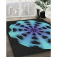 thumbnail image 2 of Ahgly Company Indoor Square Patterned Mid Gray Novelty Area Rugs, 5' Square, 2 of 6