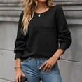 thumbnail image 5 of ClodeEU Women's Long Sleeve Crewneck Sweater T Shirts,Casual Lightweight Pullover Sweater,Trendy Fall Tops Black,Womens Plus S, 5 of 5