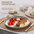 thumbnail image 5 of Vesteel Dinner Plates Set of 6, 10.2inch Ceramic Stoneware Sets for Home Restaurant, Large Dinnerware for Serving Steak, Pizza, Dishwasher & Microwave Safe, 5 of 8