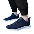 thumbnail image 3 of Mens Shoes,Men Fashion Sports Sneakers Pattern Solid Mesh Breathable Comfortable Lace Up Walking Shoes,Shoes for Men,Navy,8, 3 of 9