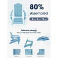 thumbnail image 4 of VOUA Folding Adirondack Chair, HDPE Plastic Patio Chairs Perfect for Outdoor, Lawn, Garden, Deck, Outside, Light Blue, 4 of 7