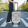 thumbnail image 6 of Silver Modern Rolling Makeup Train Case - Made of Aluminum Alloy, ABS, Ideal for Makeup Artists, 44.09lbs Bearing Capacity, 6 of 16