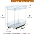 thumbnail image 3 of 3 Pack Pull Out Spice Rack Organizer for Cabinet, 2 Tier Slide Out Spice Racks Organizer, Spice Cabinet Organizers, Cabinet Size Need:12'' High x 11'' Deep x 5'' Wide, Clear Acrylic, 3 of 9