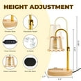 thumbnail image 2 of Sanmadrola Candle Warmer Lamp Wax Melt Warmer with Timer Dimmable, Birthday Gifts for Women Mom, House Warming Gifts New Home Decor for Jar Candles with 2 Bulbs Gift Box Packing, 2 of 8