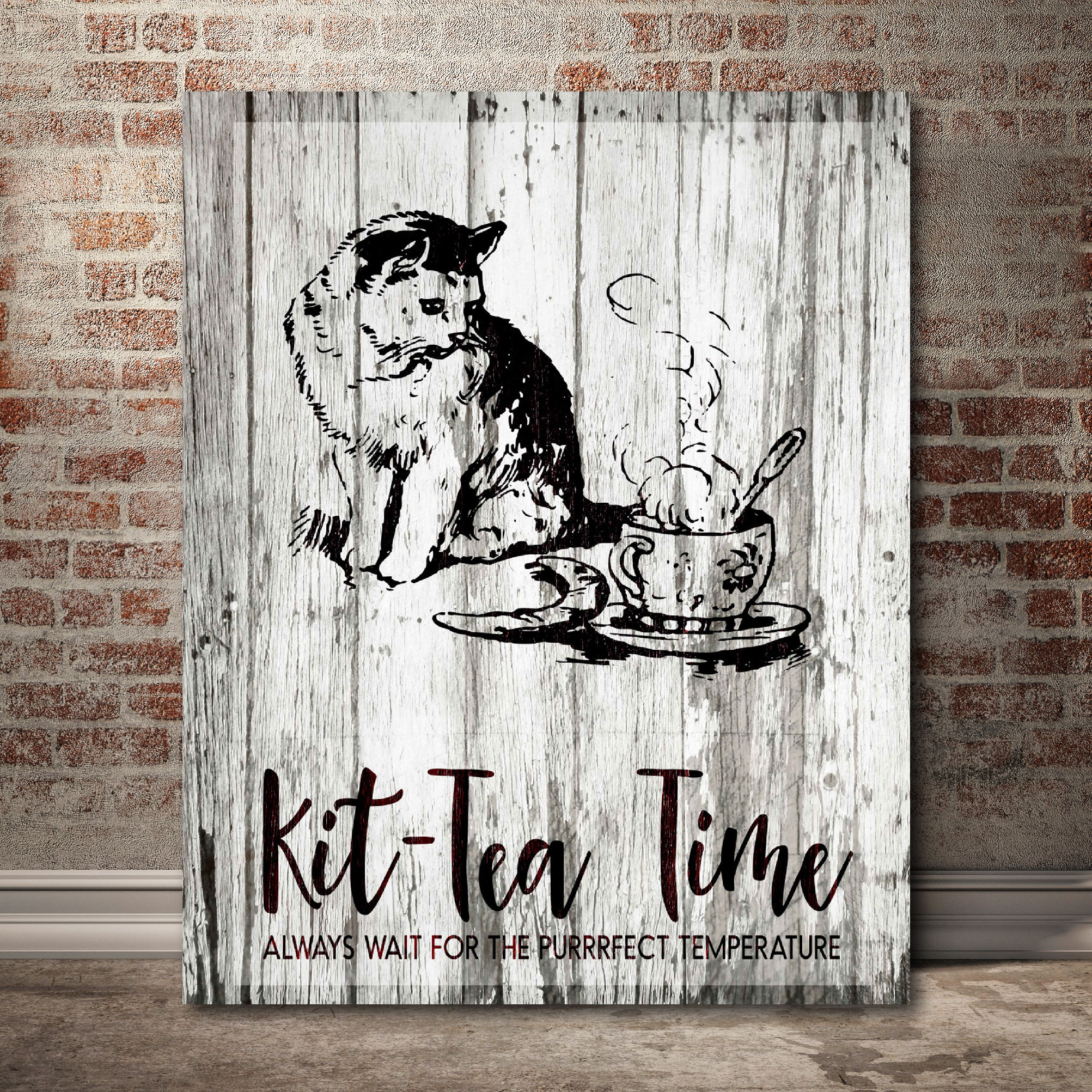 Cats Tea Time Gallery-Wrapped Canvas Wall Art, 16x20
