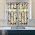 thumbnail image 3 of Dog Print Kitchen Curtains 36 Inch Short - 3 Panel Set, Cute Puppy & Floral Design, Rod Pocket Pet Lover Curtains 100% Polyester, Paw & Bone Pattern for Kitchen, Living Room, Bedroom, Easy Wash, 3 of 6