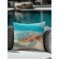 thumbnail image 4 of 1 Pack Outdoor Throw Pillow, Ocean Turtle Waterproof Pillow with Insert Included, Nautical Coastal Underwater Animal Beach Blue Decorative Accent Cushion Sofa Pillows for Patio Porch, 18 x 18 In, 4 of 8