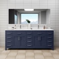thumbnail image 2 of Wyndham Collection Beckett 84" Wood Double Bathroom Vanity in Dark Blue, 2 of 6