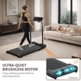 thumbnail image 4 of Alvantor 2.5HP Walking Pad Treadmill, Manual Incline Under Desk Treadmill with Shock Absorption for Small Apartments, Black, 4 of 7
