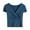 Blue, variant on JIANJIA Tshirts For Women V Neck Fitted Ruched Cap Sleeve Wrap Dressy Casual Going Out Summer Tops Tee Shirts Streetwear