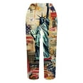 thumbnail image 4 of Hvot&aat Women's Harem Pants Red Galaxy Nebula Independence Day Printed Trousers High Waisted Jogger, 4 of 5