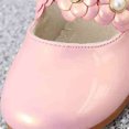 thumbnail image 4 of Quealent Toddler Girls Dress Shoes Flower Girl Flats Pearls Bow Mary Jane Wedding Party Flora Shoes Pink for Size 13, 4 of 9