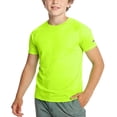 thumbnail image 2 of Zpanxa Girls Athletic Shirts Solid Color Round Neck Short Sleeve Sporty Tee Polyester Top 5-6 Years, 2 of 5