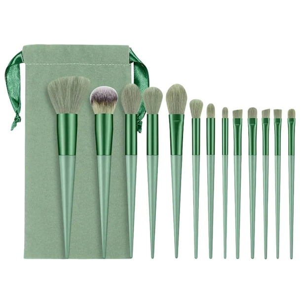 Set de brochas de maquillaje para base de maquillaje, contorno, iluminador y polvos líquidos. Kit de herramientas de belleza.