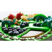 Plate and Utensils Set - USA-Made Toddler Dinnerware with Divided Plates (Dinosaur)