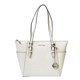 thumbnail image 1 of Bolso Michael Kors Large Charlotte de piel saffiano blanca, 1 of 5