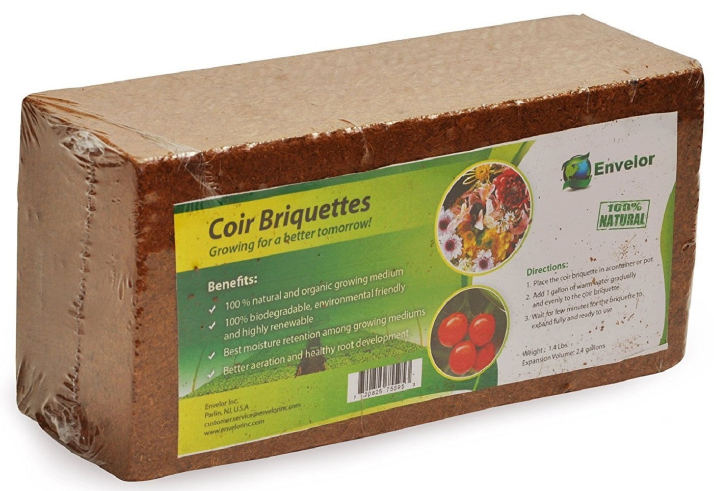 Soil Conditioner for All Plant Type Natural Renewable Details about   COCO COIR BLOCK 11 lb 