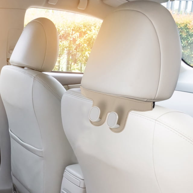LOLIPPYY Back Seat Car Organizer Car Seat Back Hook Beige Hanging Purses And Bags 1Pcs