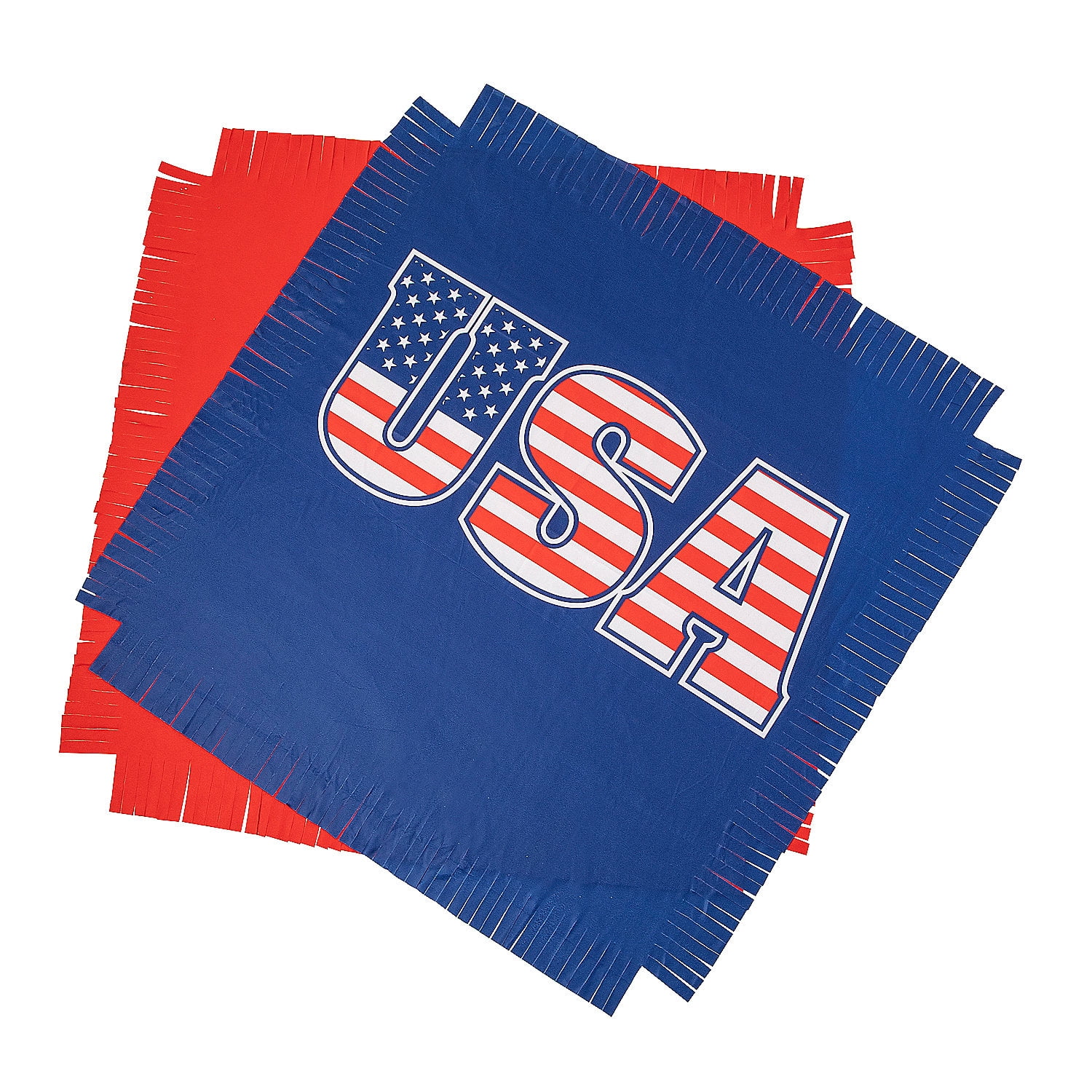Fun Express American Flag Fleece Tied Throw Craft Kit - Makes 1