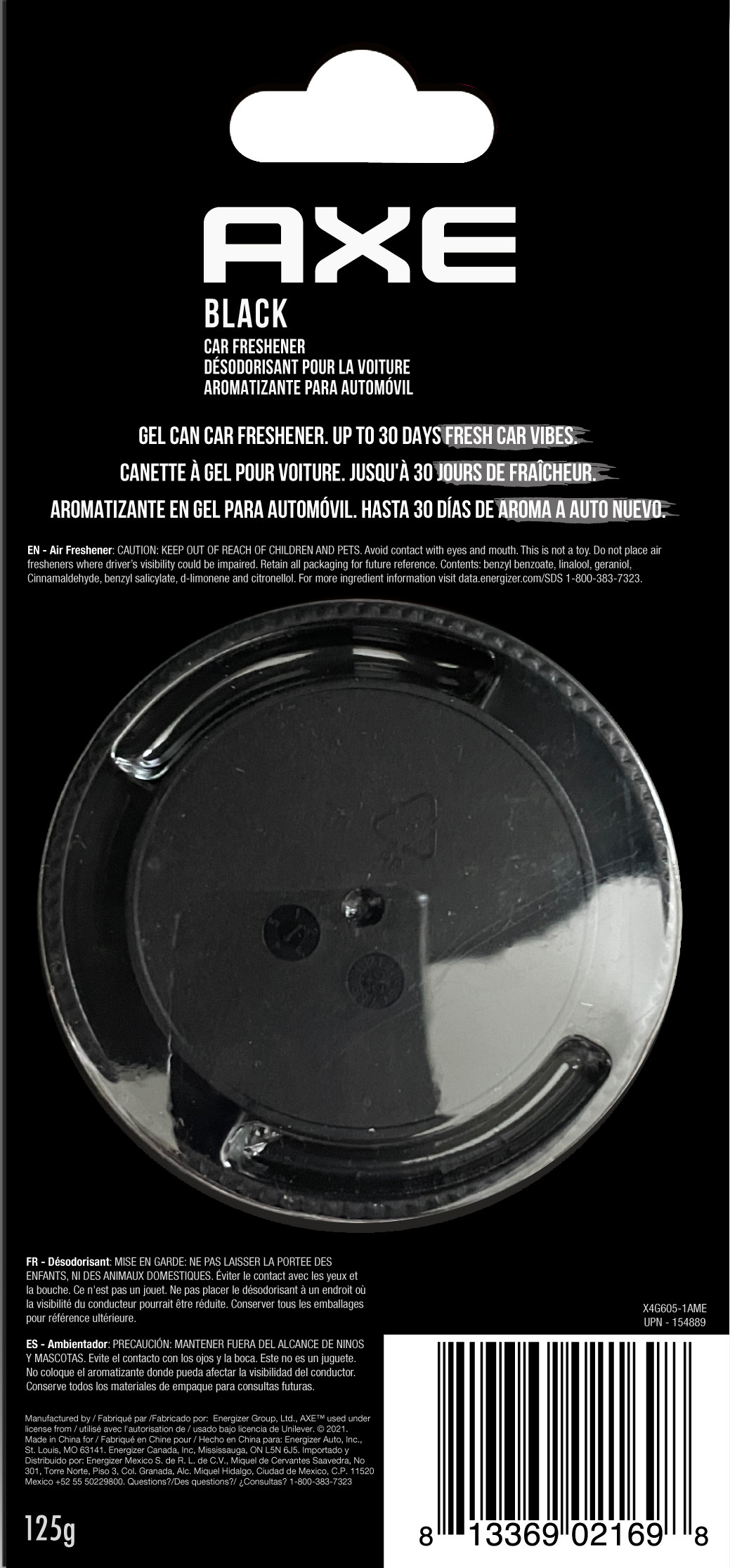 AXE CAN BLACK - FRENCH